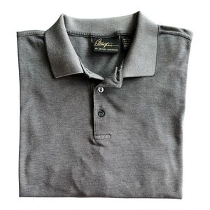 Arturo Garibaldi Mercerized Cotton Polo Shirt Short Sleeve Quality Gray Large